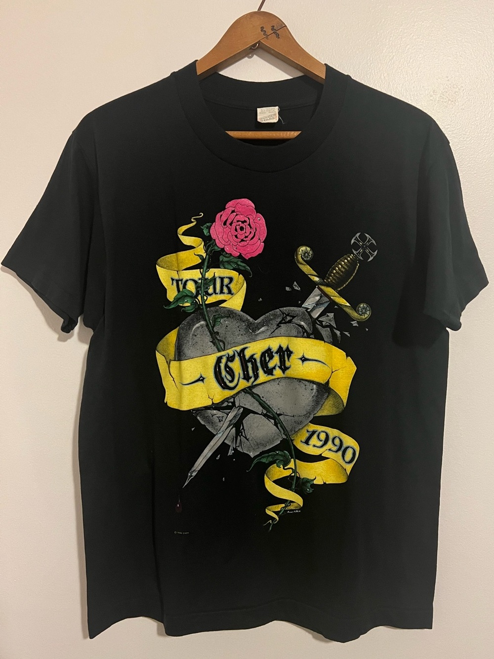 Cher Vintage Heart of Stone Tour 1990 Screen Stars Original T-shirt
